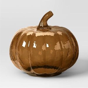 Medium Amber Glass Pumpkin - Threshold
